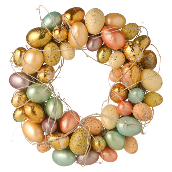 The Holiday Aisle® Easter Egg 16" Polyfoam Wreath & Reviews Wayfair